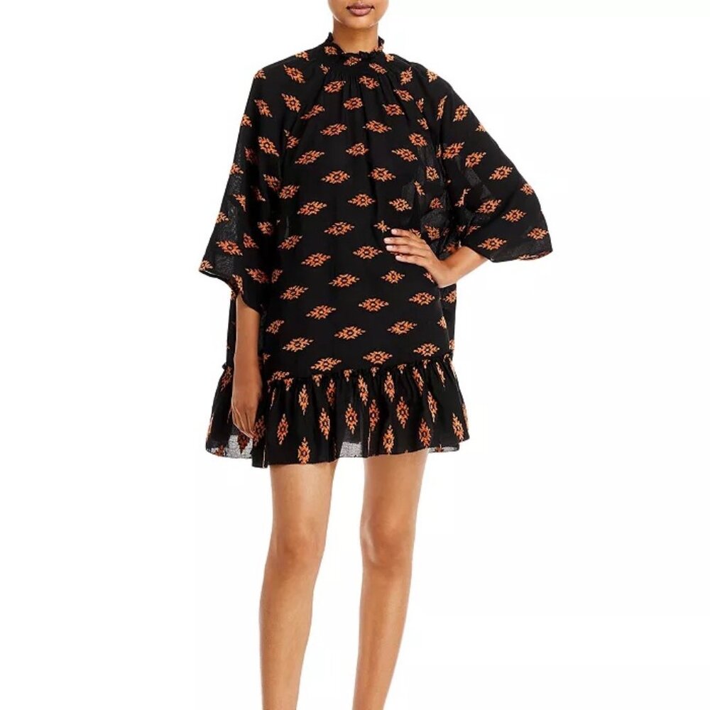 Rhode Marika Mini Tent Dress in Ikat Jacquard Size M